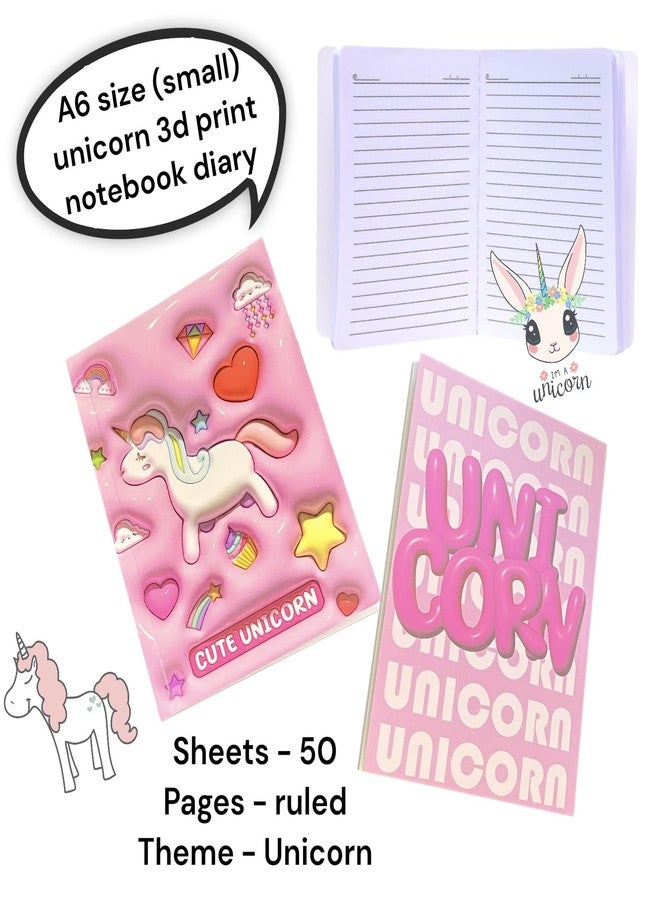 TOOYEP مجموعة أدوات مدرسية يونيكورن من تويب | هدية مثالية، مجموعة أدوات مدرسية يونيكورن للبنات | دفتر يوميات مع قلم رصاص، حقيبة، ممحاة، مسطرة، سلسلة مفاتيح (وردي) - Image 3